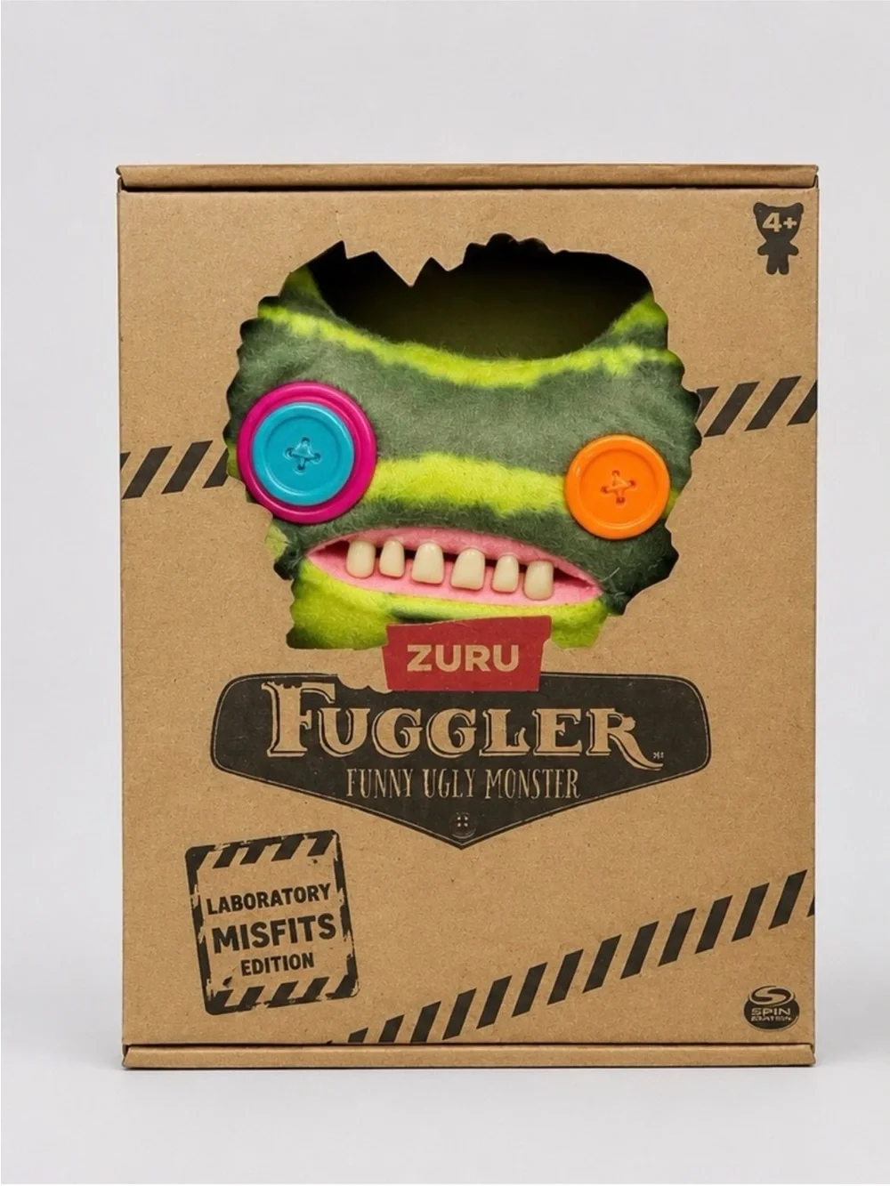 ZURU Fuggler Funny Ugly Monster Laboratory Misfits Edition Plush – Green Stripe